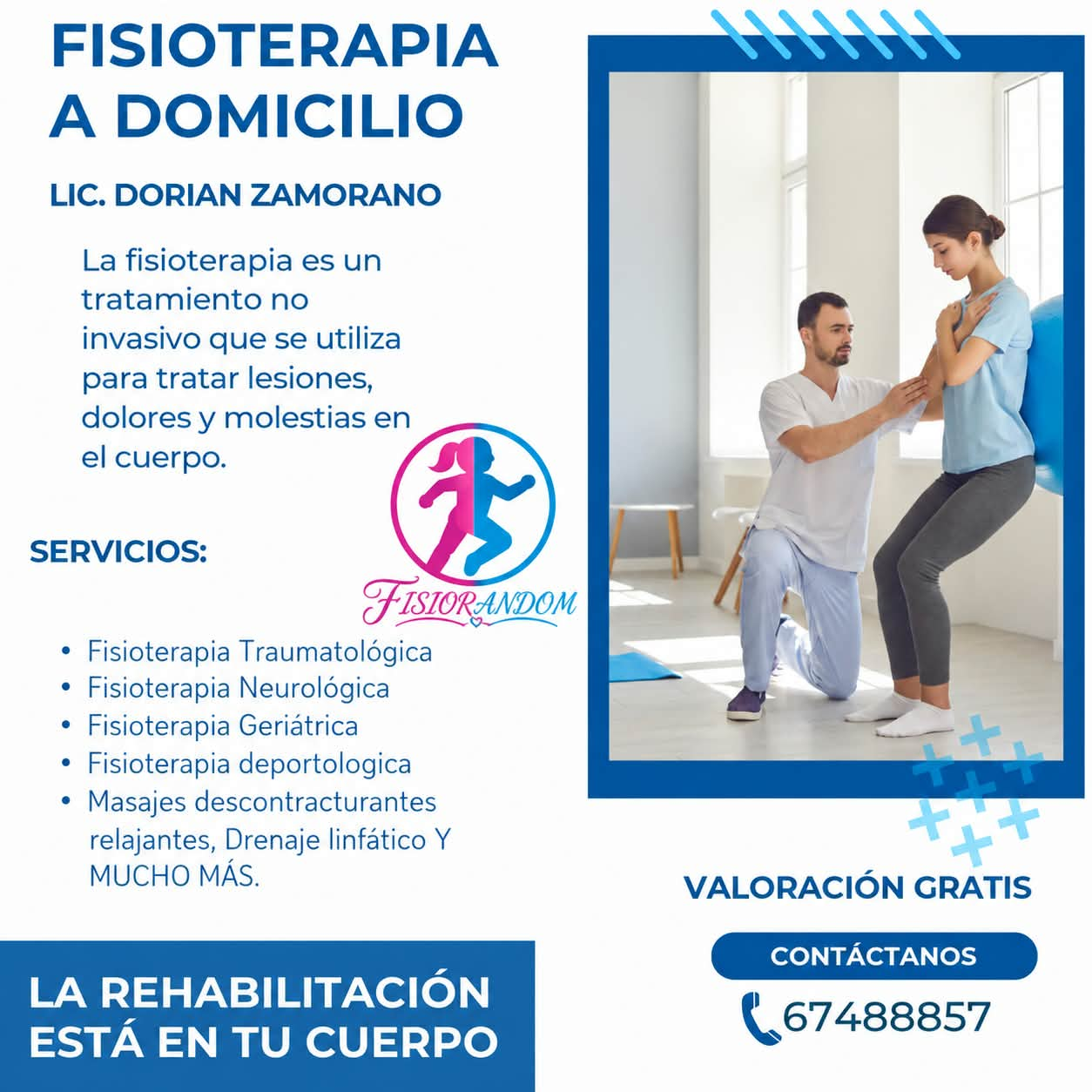 Escena ilustrativa de una sesión de fisioterapia para el movimiento